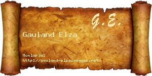 Gauland Elza névjegykártya